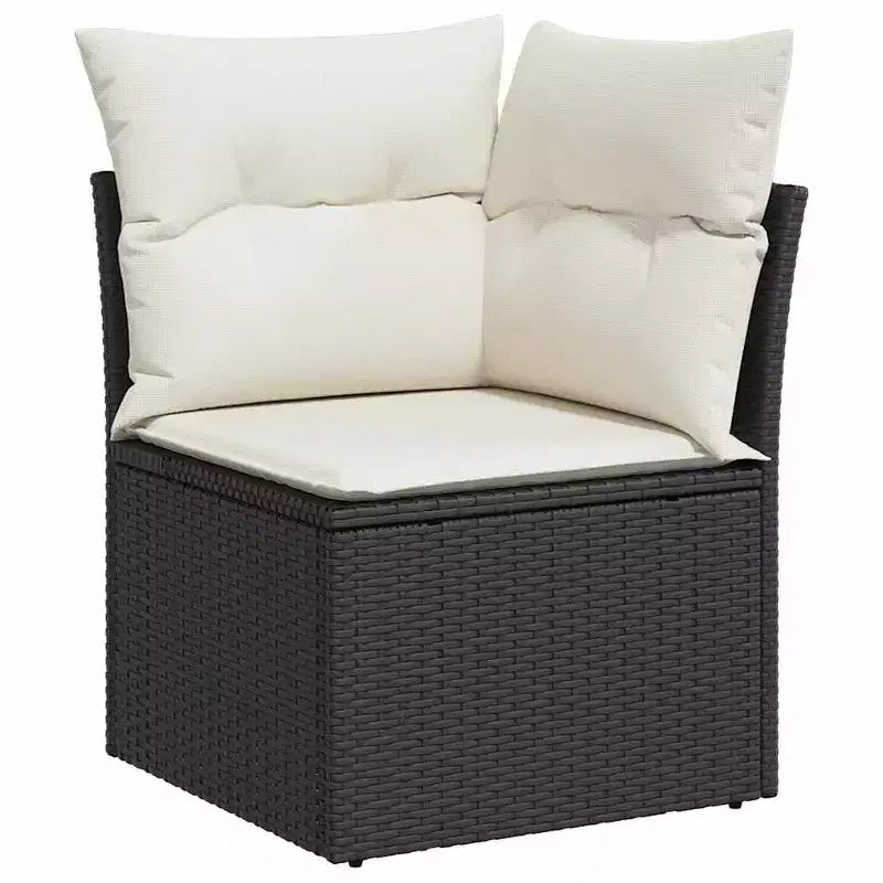 vidaXL Juego de sofá de patio de 7 piezas con cojines, seccional modular de ratán sintético para exteriores, varios colores y modelos