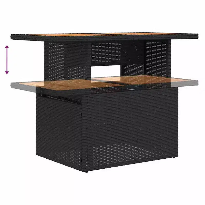 vidaXL Juego de sofá de patio de 7 piezas con cojines, seccional modular de ratán sintético para exteriores, varios colores y modelos