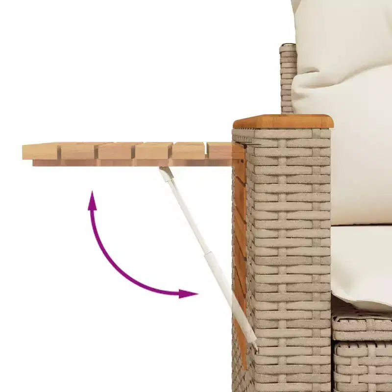 vidaXL Juego de sofá de patio de 7 piezas con cojines, seccional modular de ratán sintético para exteriores, varios colores y modelos