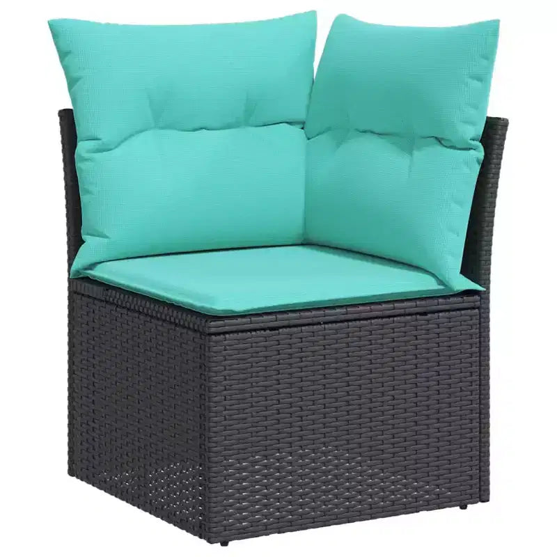 vidaXL Salon de jardin avec coussins en résine tressée