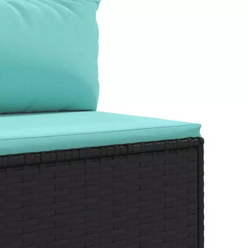vidaXL Conjunto de Salón de Jardín con Cojines Sofá Seccional Jardín Patio Rattan Sintético