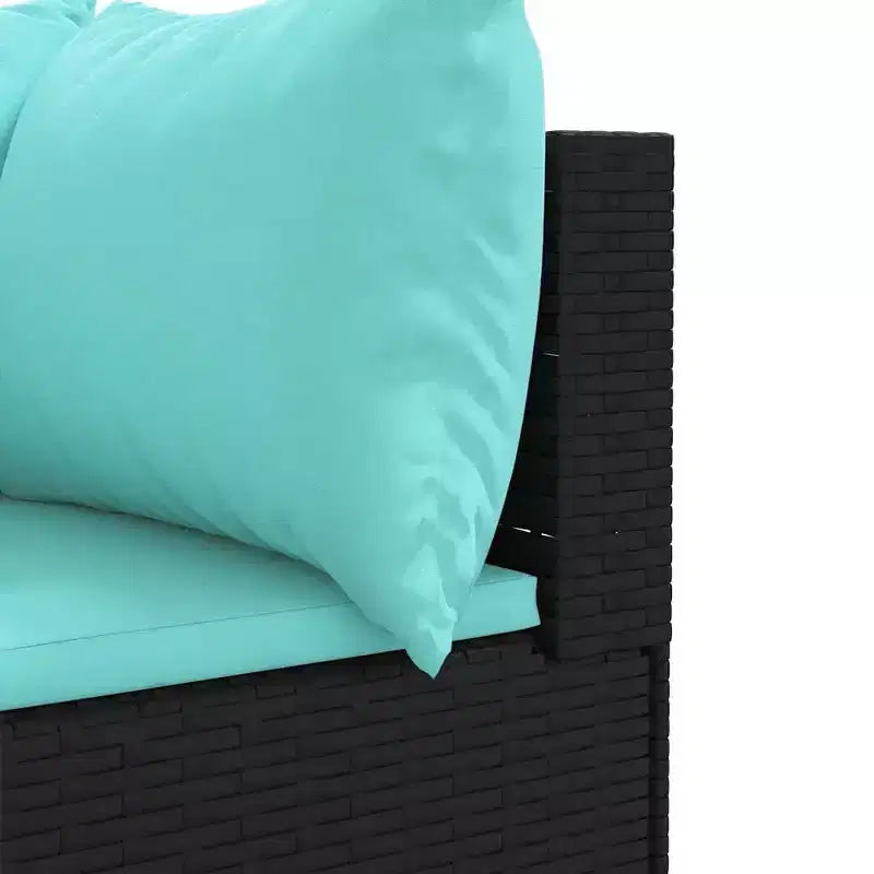 vidaXL Conjunto de Salón de Jardín con Cojines Sofá Seccional Jardín Patio Rattan Sintético
