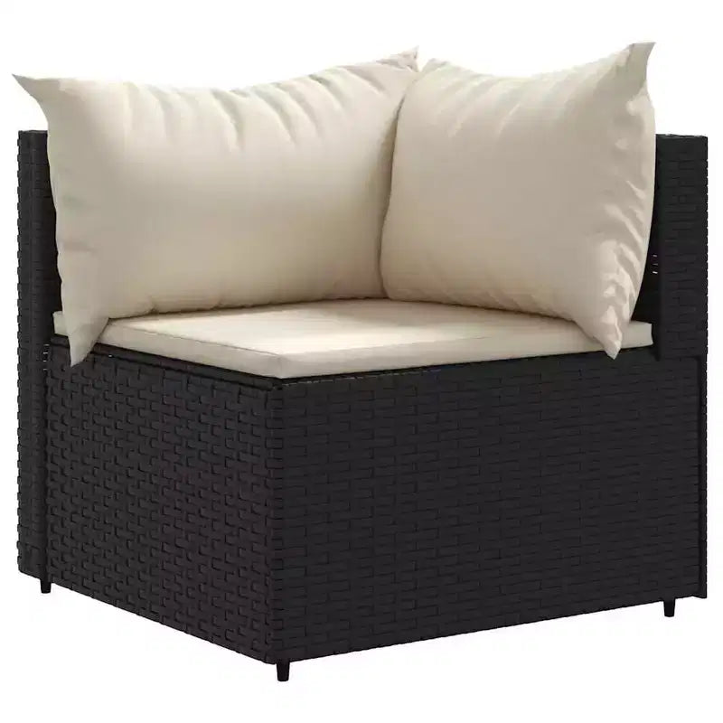 vidaXL Conjunto de Salón de Jardín con Cojines Sofá Seccional Jardín Patio Rattan Sintético