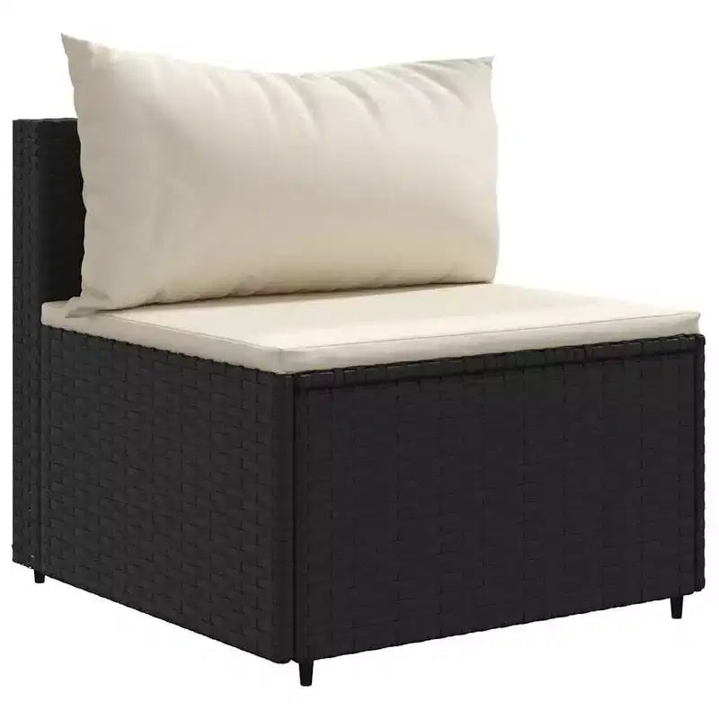 vidaXL Conjunto de Salón de Jardín con Cojines Sofá Seccional Jardín Patio Rattan Sintético