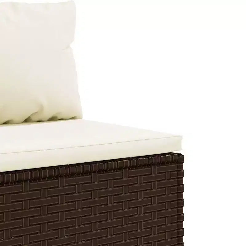 vidaXL Conjunto de Salón de Jardín con Cojines Sofá Seccional Jardín Patio Rattan Sintético