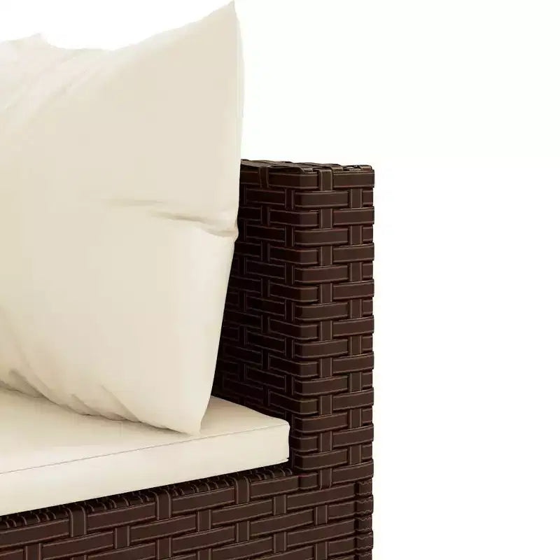 vidaXL Conjunto de Salón de Jardín con Cojines Sofá Seccional Jardín Patio Rattan Sintético