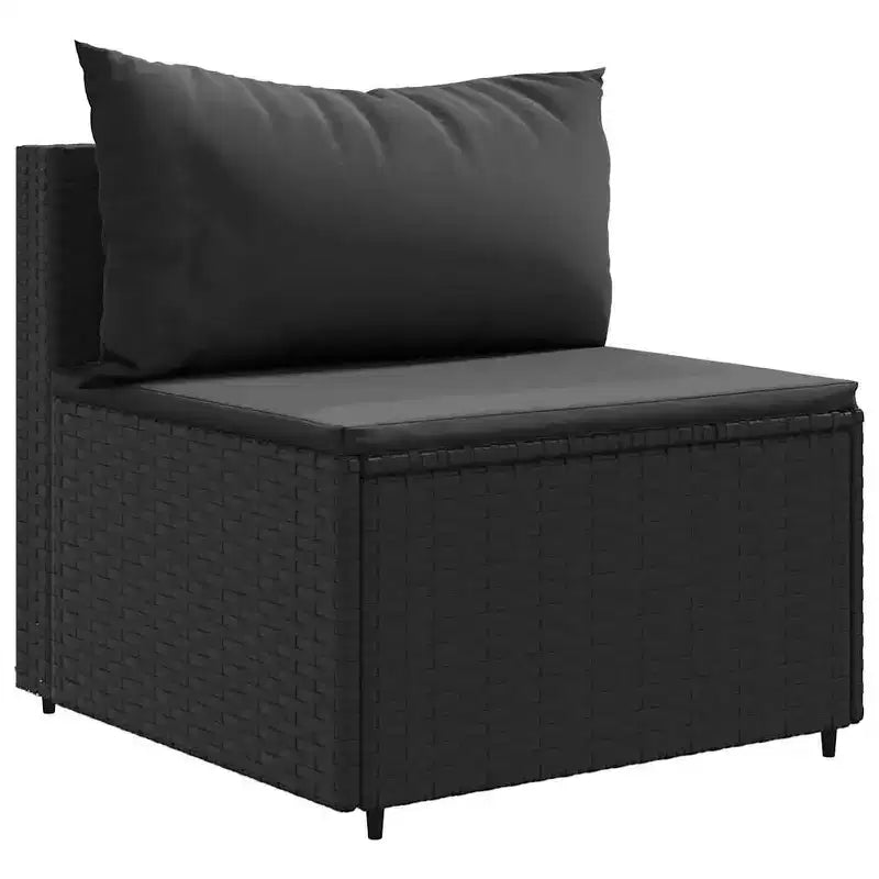 vidaXL Conjunto de Salón de Jardín con Cojines Sofá Seccional Jardín Patio Rattan Sintético