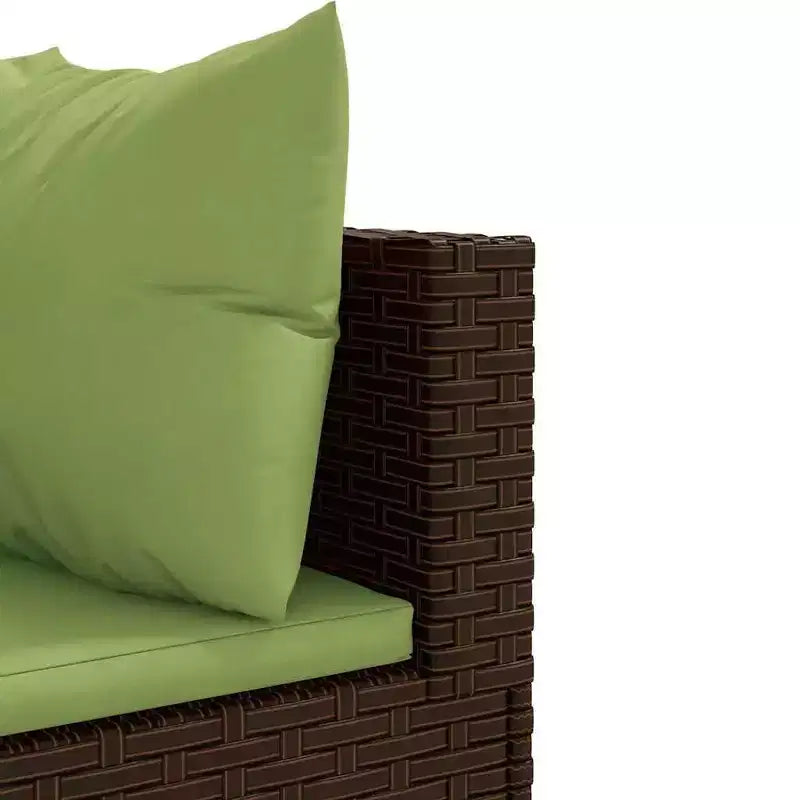 vidaXL Conjunto de Salón de Jardín con Cojines Sofá Seccional Jardín Patio Rattan Sintético