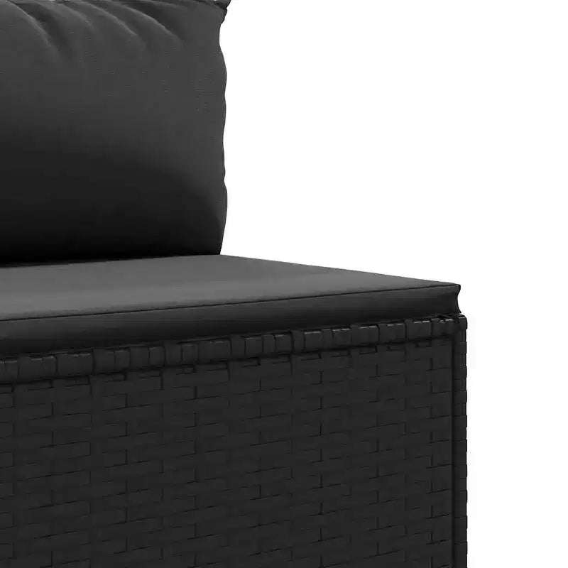 vidaXL Conjunto de Salón de Jardín con Cojines Sofá Seccional Jardín Patio Rattan Sintético