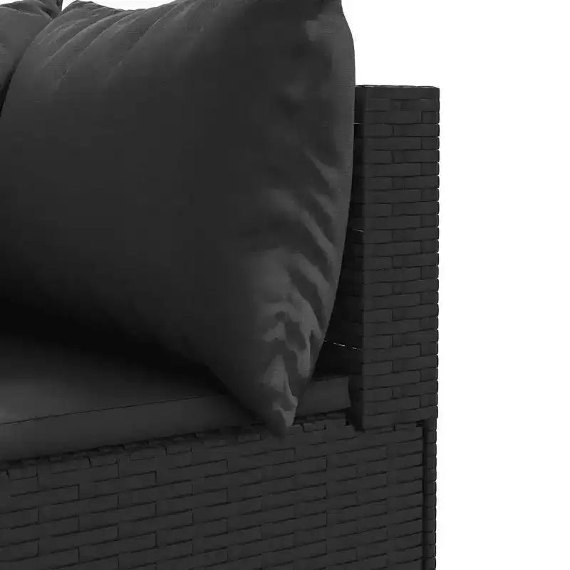 vidaXL Conjunto de Salón de Jardín con Cojines Sofá Seccional Jardín Patio Rattan Sintético