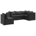 vidaXL Conjunto de Salón de Jardín con Cojines Sofá Seccional Jardín Patio Rattan Sintético