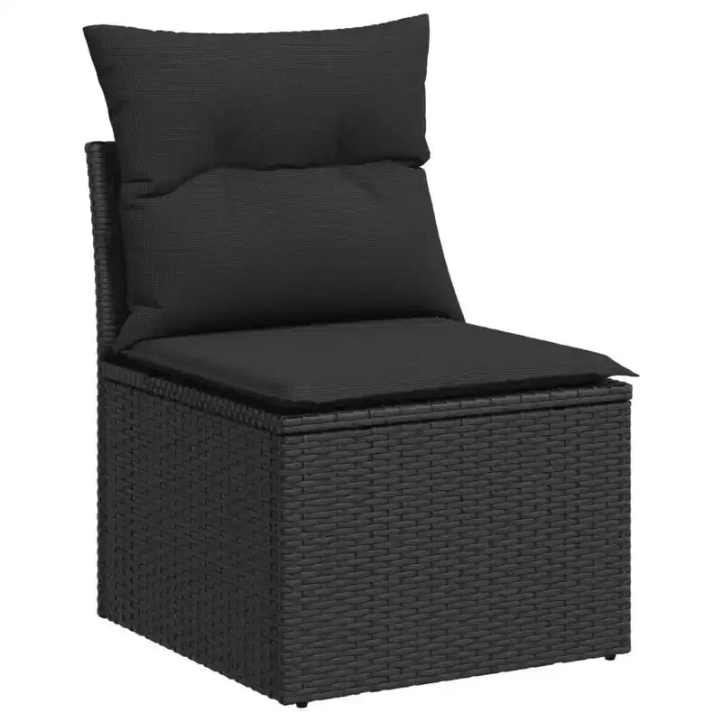 vidaXL Salon de jardin en résine tressée Canapé de jardin pliable moyen