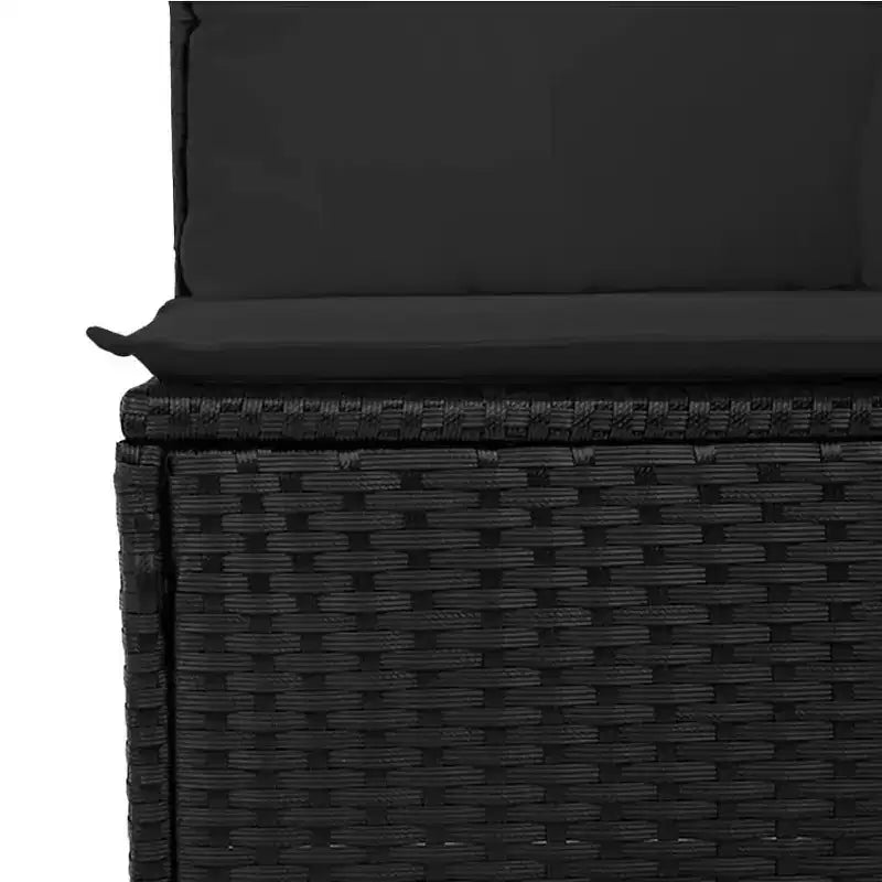vidaXL Salon de jardin en résine tressée Canapé de jardin pliable moyen