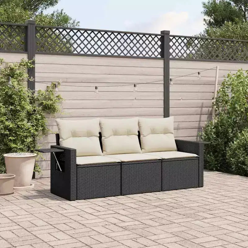 vidaXL Salon de jardin en résine tressée Canapé de jardin pliable moyen