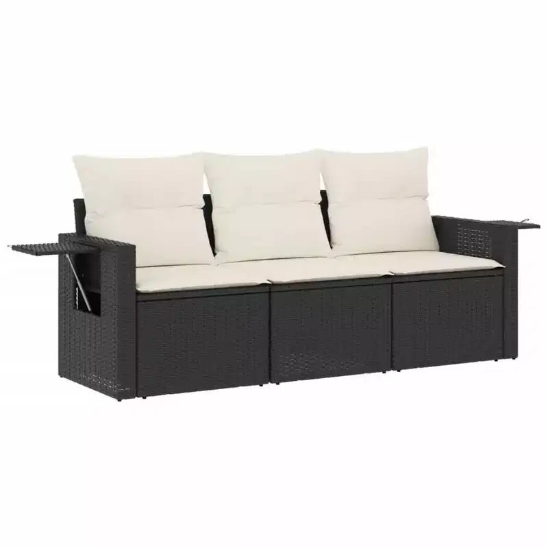 vidaXL Salon de jardin en résine tressée Canapé de jardin pliable moyen