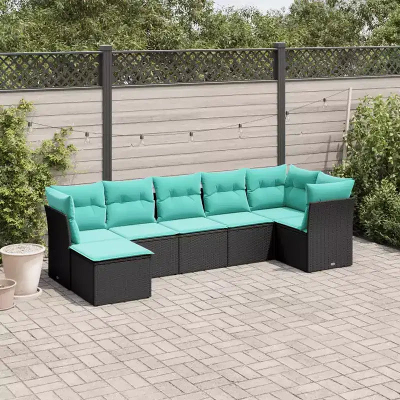 vidaXL 8 Piece Patio Sofa Set with Cushions Poly Rattan - Choose Color and Model
