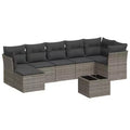 vidaXL 8 Piece Patio Sofa Set with Cushions Poly Rattan - Choose Color and Model