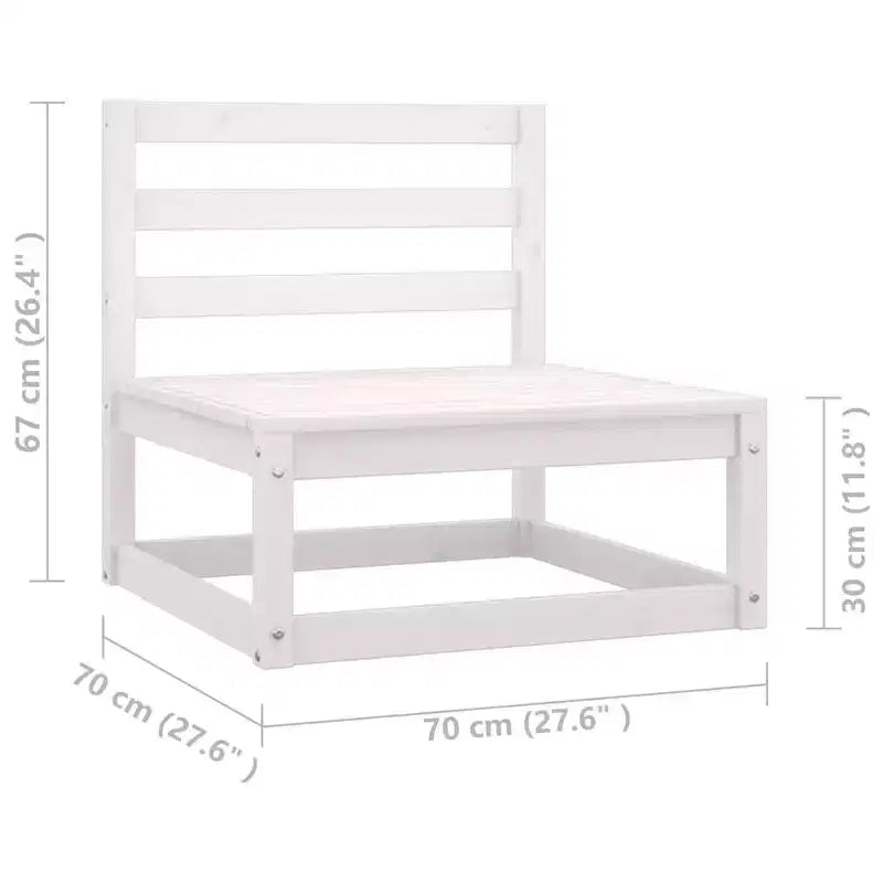 vidaXL Set de Muebles de Jardín de 4 Piezas, de Exterior, de Madera de Pino Maciza