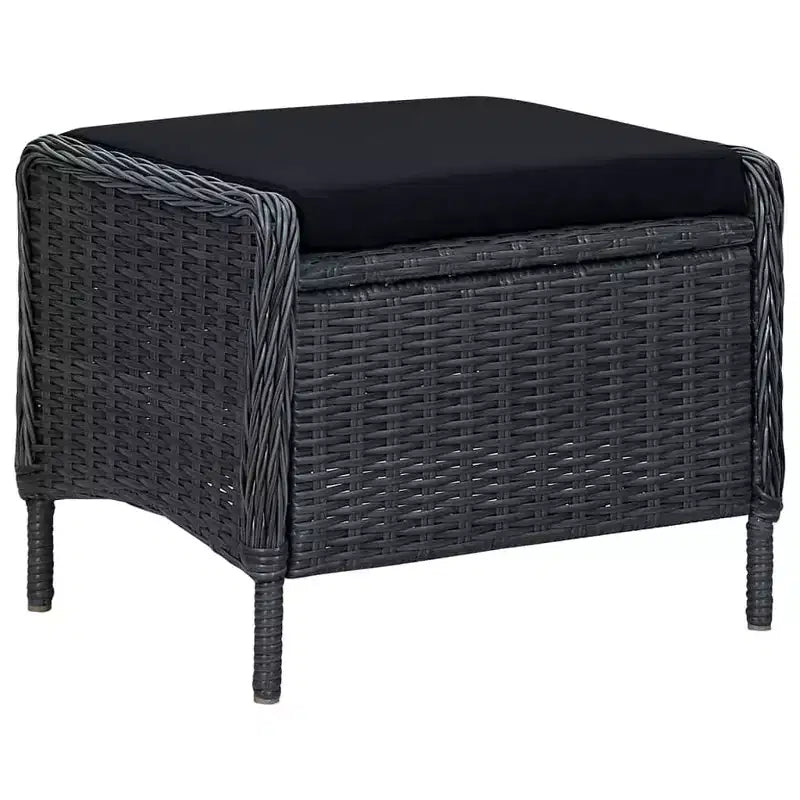 vidaXL Juego de comedor de patio, 9 piezas, mesa y sillas de comedor de exterior de ratán sintético