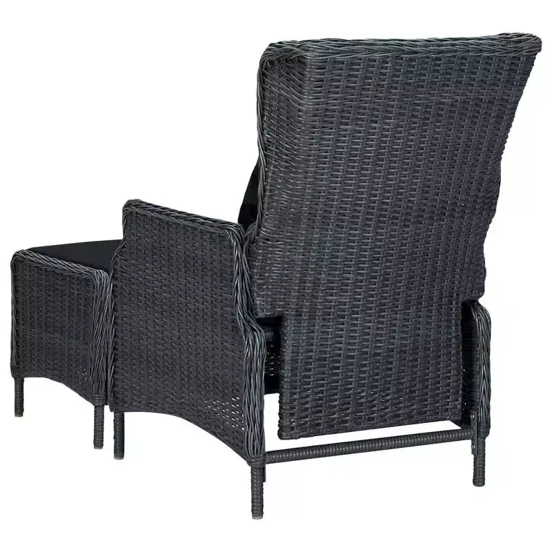 vidaXL Juego de comedor de patio, 9 piezas, mesa y sillas de comedor de exterior de ratán sintético