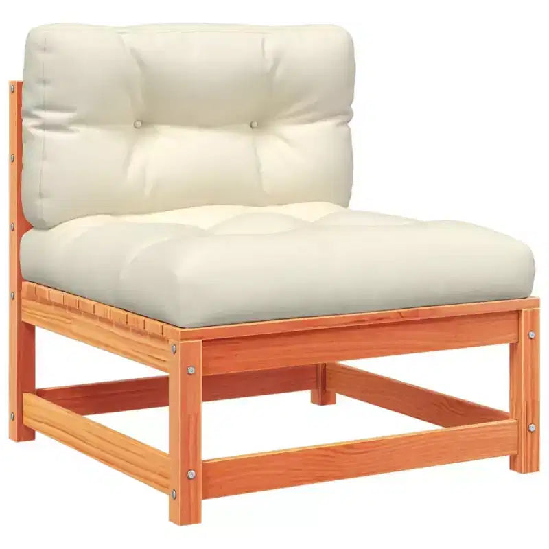 vidaXL Patio Sofa Set with Cushions Modular Outdoor 7 Piece Solid Wood Pine
