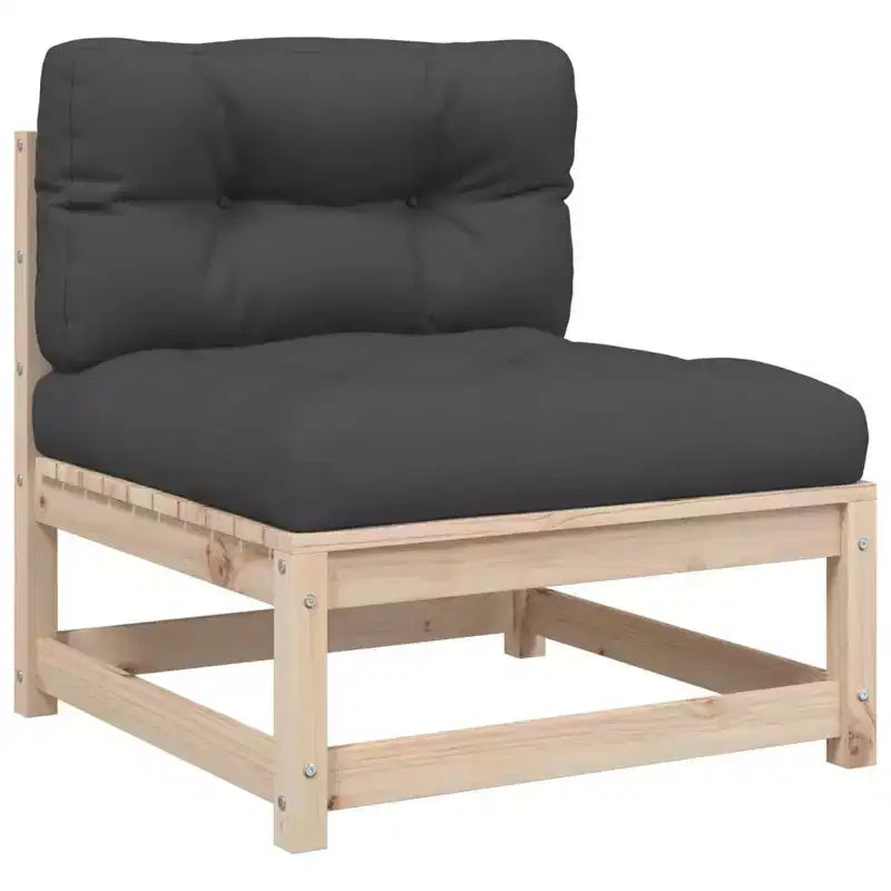 vidaXL Patio Sofa Set with Cushions Modular Outdoor 7 Piece Solid Wood Pine
