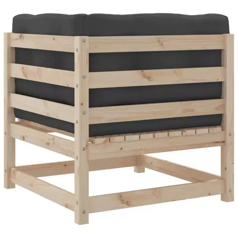vidaXL Patio Sofa Set with Cushions Modular Outdoor 7 Piece Solid Wood Pine