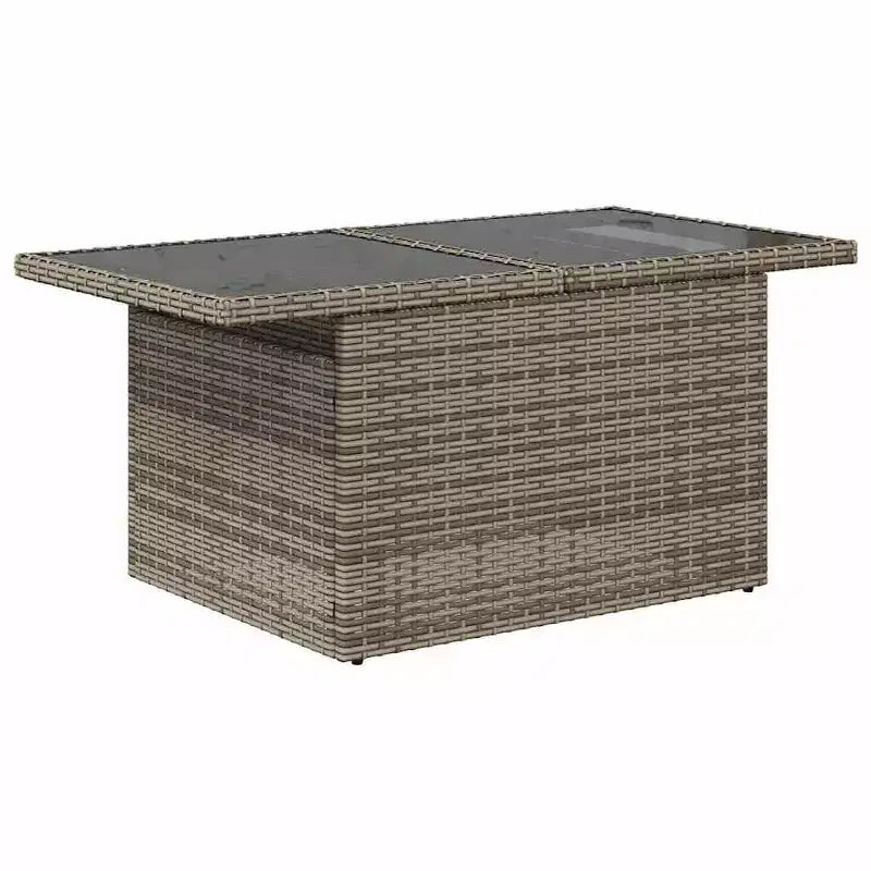 vidaXL 7 Piece Garden Sofa Set with Cushions Poly Rattan