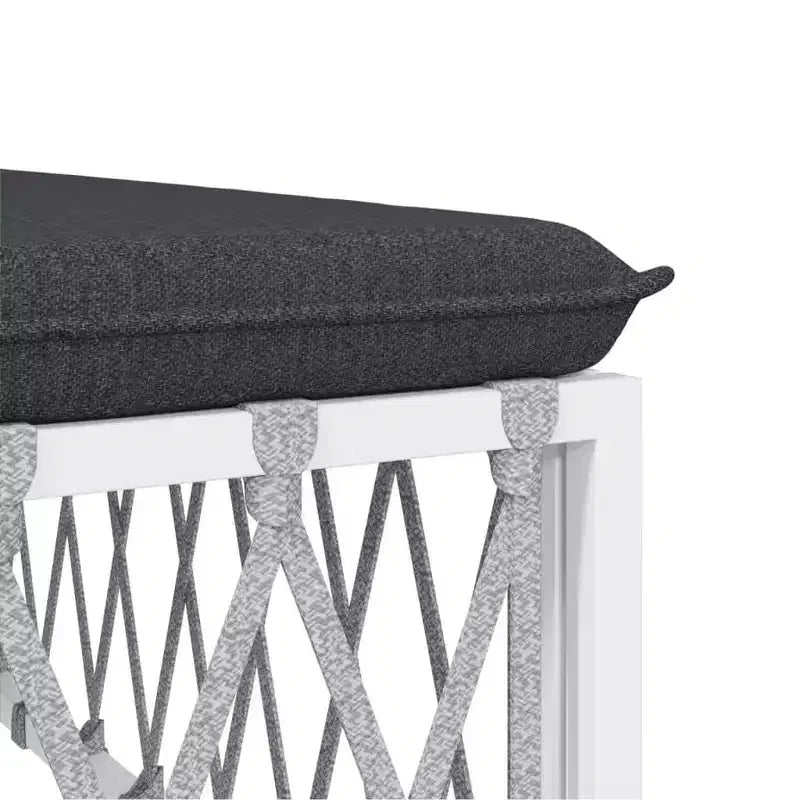 vidaXL 11 Piece Patio Furniture Set Garden Sectional Sofa with Cushions Steel