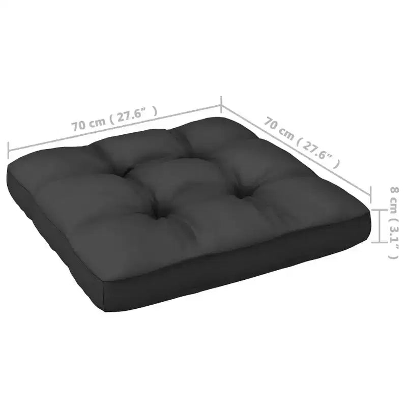 vidaXL Juego de 4 piezas de tumbonas para patio con cojines Madera de pino maciza - Natural Sí