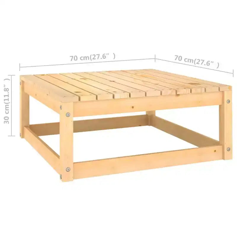 vidaXL Juego de 4 piezas de tumbonas para patio con cojines Madera de pino maciza - Natural Sí