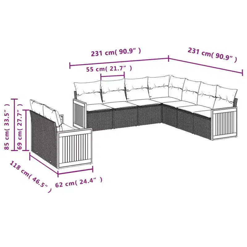 vidaXL garden sofa set garden sofa sets
