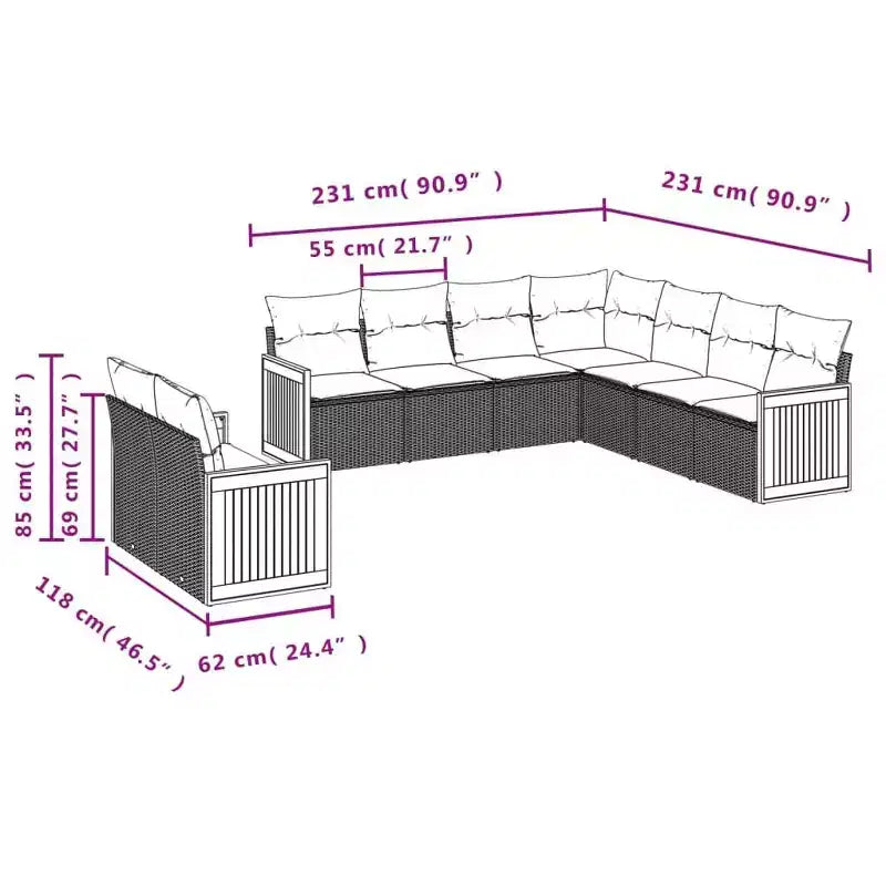 vidaXL garden sofa set garden sofa sets