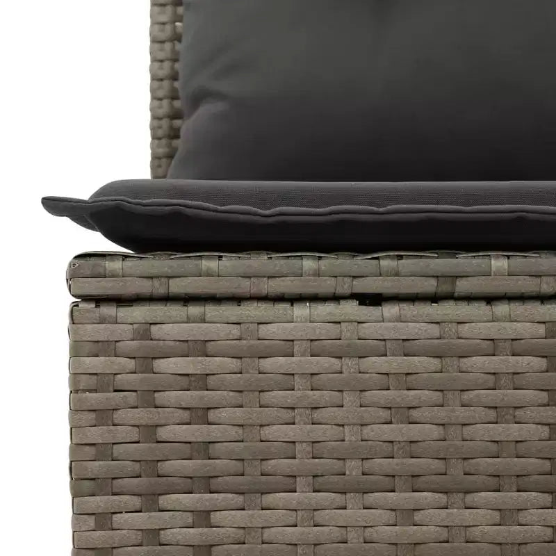 vidaXL 6 Piece Patio Sofa Set with Cushions Beige Poly Rattan