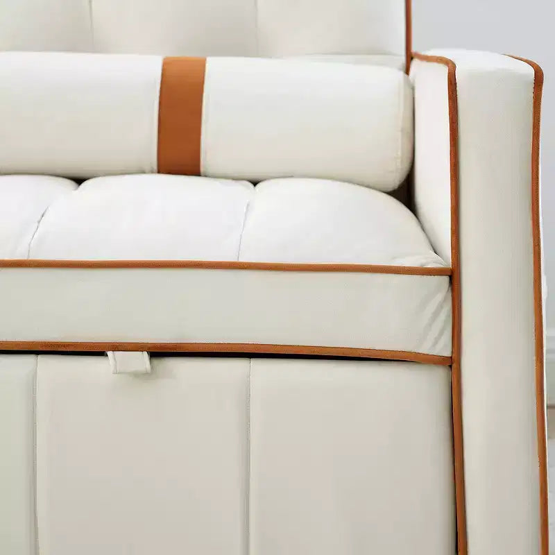55.5 Inch Pull Out Sofa Bed, Velvet Loveseat Futon with Side Pockets, Modern Sleeper Couch for Small Spaces Living Room Bedroom