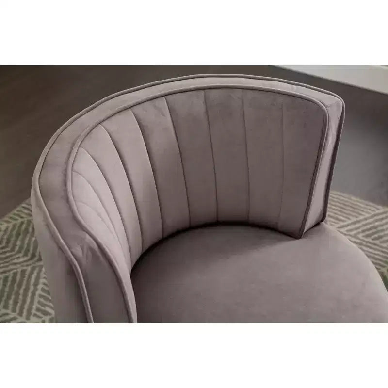 360 Velvet Sofa Turntable, Modern Round Accent Chair, Wide Upholstered Single Sofa with Hardwood Frame for Living Room, Bedroom, Playroom