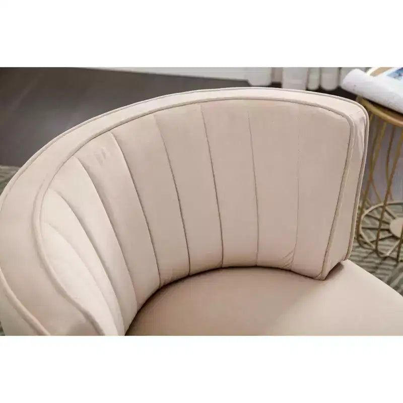360 Velvet Sofa Turntable, Modern Round Accent Chair, Wide Upholstered Single Sofa with Hardwood Frame for Living Room, Bedroom, Playroom
