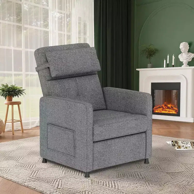 Acekool Power Recliner Chair for Adults, Electric Adjustable Ergonomic Single Sofa, Overstuffed Rocker with Side Pockets and USB Charging Port