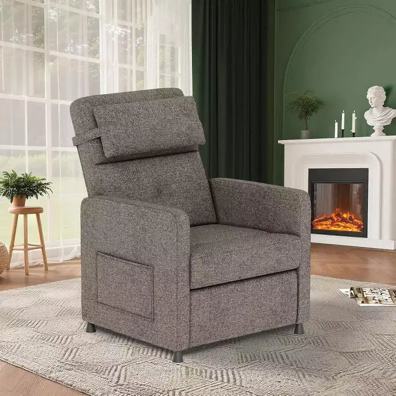 Acekool Power Recliner Chair for Adults, Electric Adjustable Ergonomic Single Sofa, Overstuffed Rocker with Side Pockets and USB Charging Port