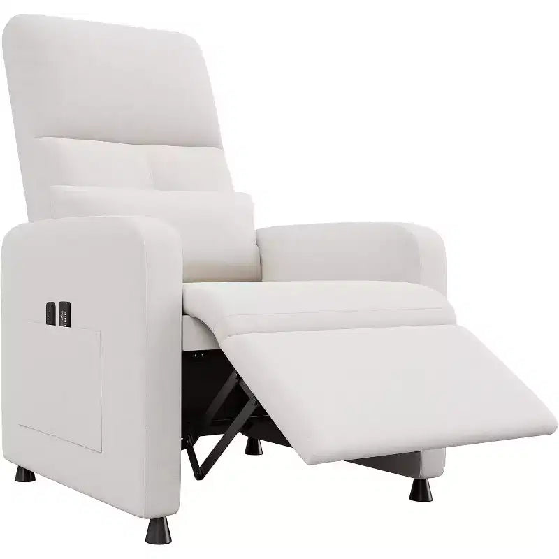 Acekool Sillón reclinable eléctrico para adultos, sofá individual ergonómico ajustable eléctrico, mecedora con exceso de relleno con bolsillos laterales y puerto de carga USB