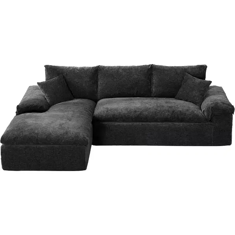 AMERLIFE 108 L-Shaped Boneless Sectional Sofa, Modern Oversized Cloud Couch for Living Room, No Assembly