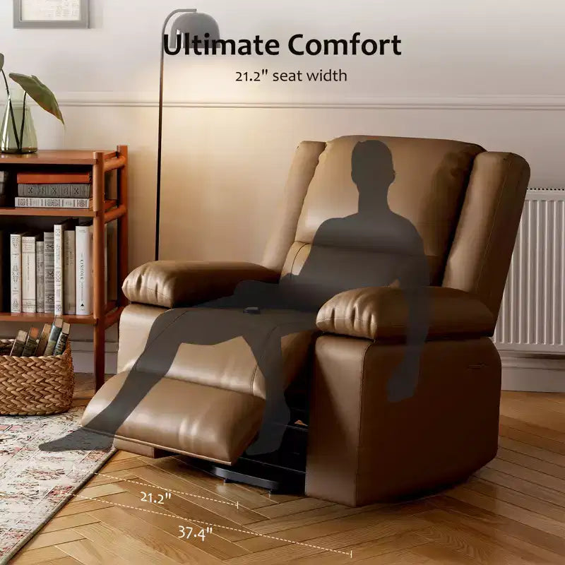 Power Lift Recliner Chair for Seniors  Electric Heated Massage Sofa with Remote, PU Leather, Side Pocket, Beige