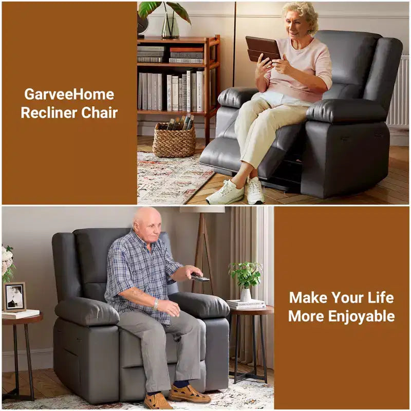 Power Lift Recliner Chair for Seniors  Electric Heated Massage Sofa with Remote, PU Leather, Side Pocket, Beige