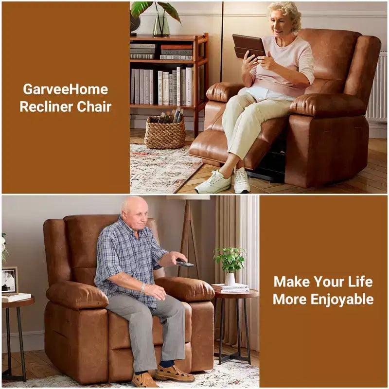 Power Lift Recliner Chair for Seniors  Electric Heated Massage Sofa with Remote, PU Leather, Side Pocket, Beige