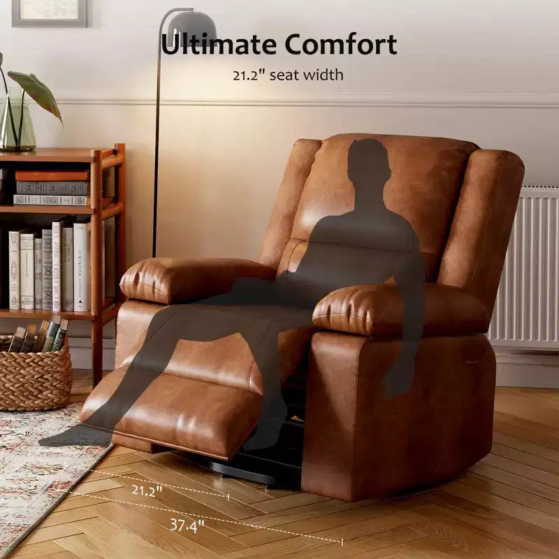Power Lift Recliner Chair for Seniors  Electric Heated Massage Sofa with Remote, PU Leather, Side Pocket, Beige