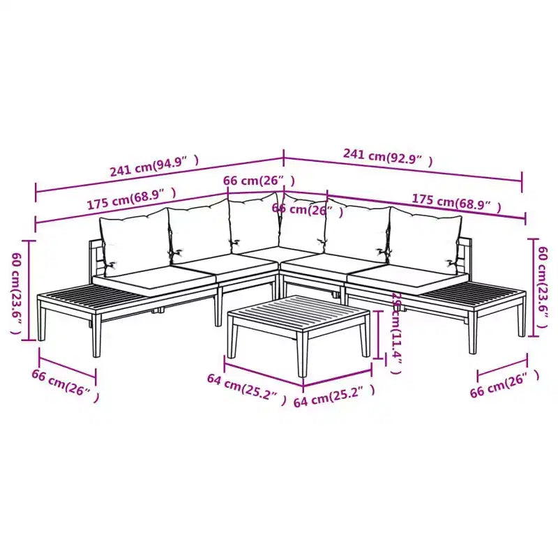 Conjunto de muebles de jardín vidaXL Conjuntos de muebles de jardín