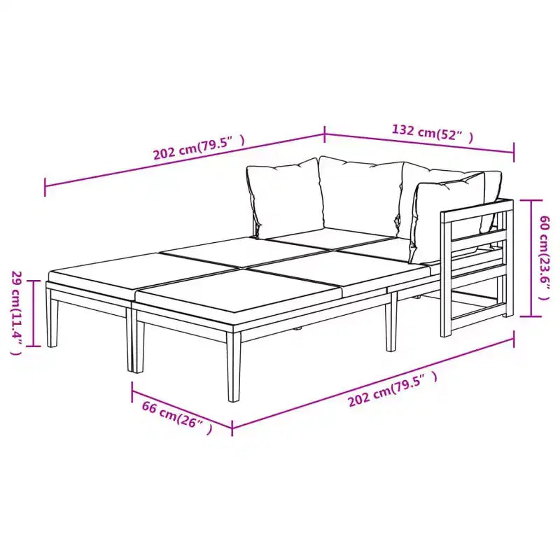 Conjunto de muebles de jardín vidaXL Conjuntos de muebles de jardín