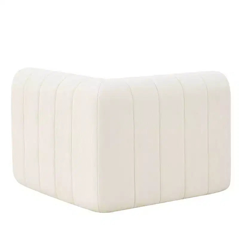 MAYEERTY 145.5-Inch Modular Sectional Sofa Beige Polyester Upholstery, 4-Piece Compressed Sponge Couch for Living Room