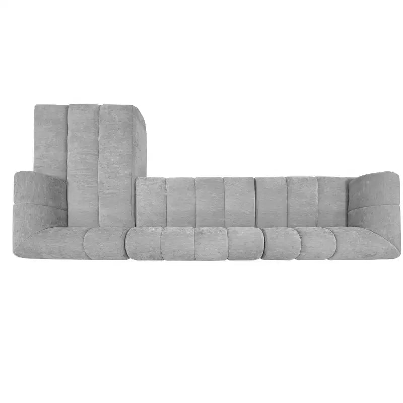 MAYEERTY 122-Inch L-Shaped Sectional Sofa, 2-Piece Fully Assembled, Right-Hand Chaise, High-Density Sponge