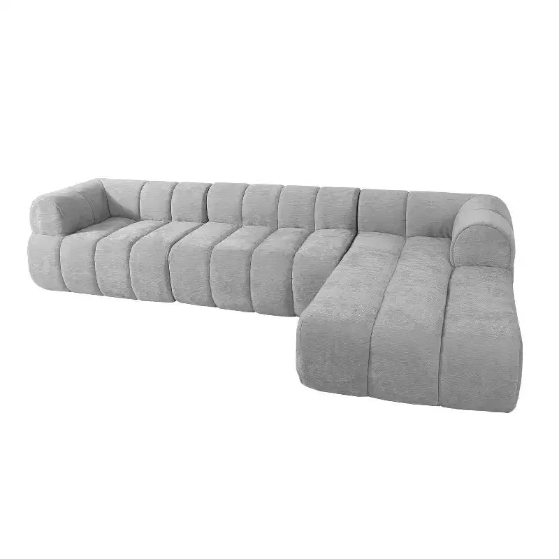 MAYEERTY 122-Inch L-Shaped Sectional Sofa, 2-Piece Fully Assembled, Right-Hand Chaise, High-Density Sponge
